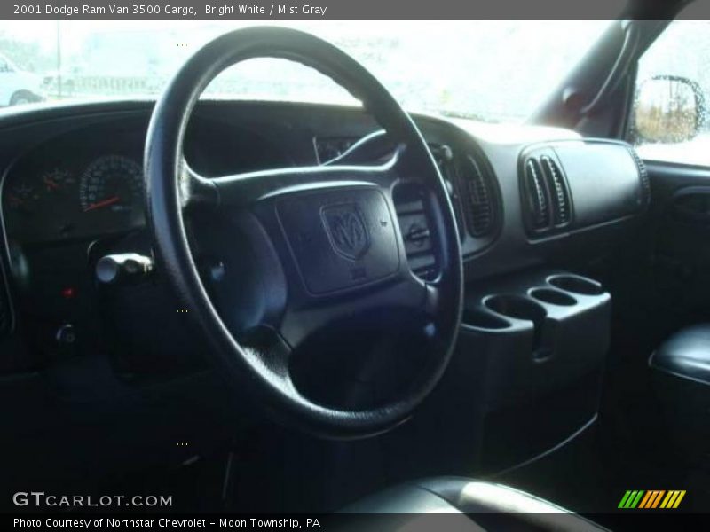 Bright White / Mist Gray 2001 Dodge Ram Van 3500 Cargo