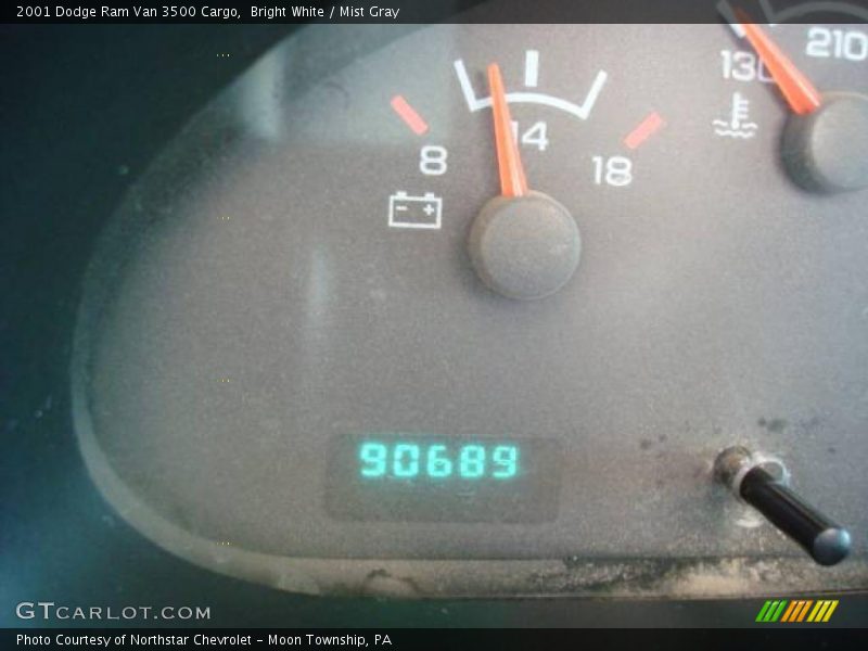 Bright White / Mist Gray 2001 Dodge Ram Van 3500 Cargo
