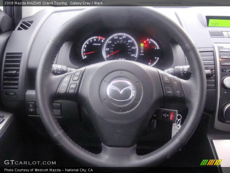 Galaxy Gray / Black 2008 Mazda MAZDA5 Grand Touring