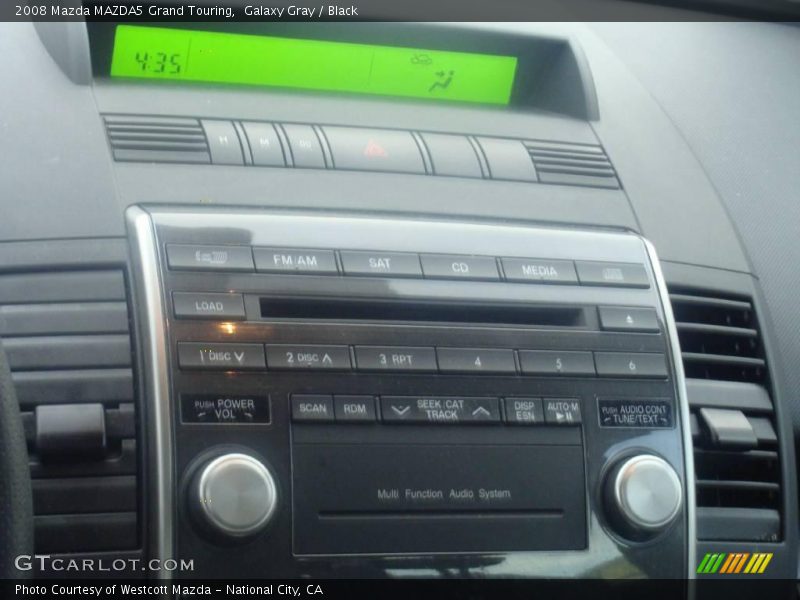 Galaxy Gray / Black 2008 Mazda MAZDA5 Grand Touring