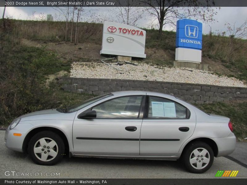 Bright Silver Metallic / Dark Slate Gray 2003 Dodge Neon SE