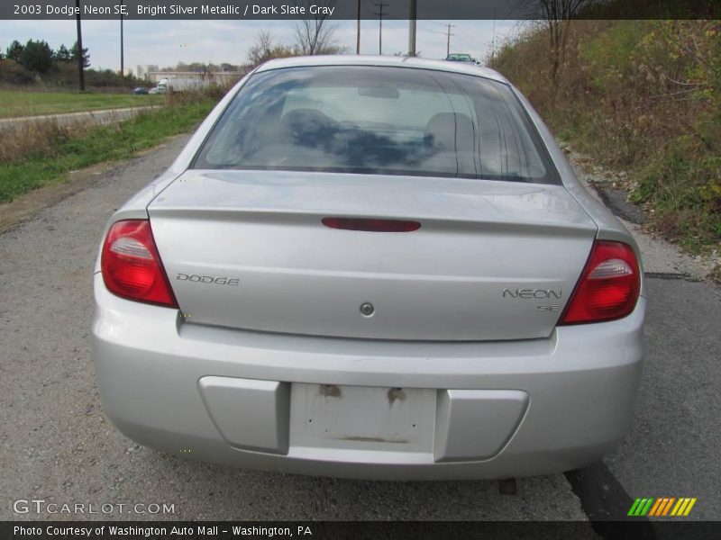 Bright Silver Metallic / Dark Slate Gray 2003 Dodge Neon SE