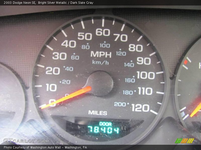 Bright Silver Metallic / Dark Slate Gray 2003 Dodge Neon SE