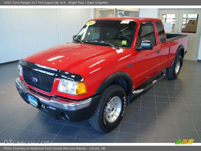 Bright Red / Dark Graphite 2002 Ford Ranger XLT FX4 SuperCab 4x4