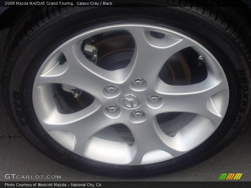 Galaxy Gray / Black 2008 Mazda MAZDA5 Grand Touring