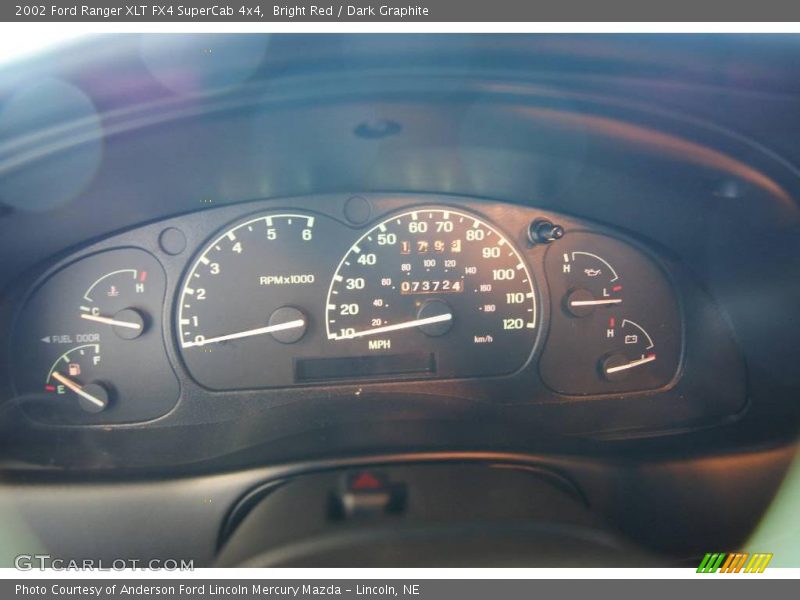 Bright Red / Dark Graphite 2002 Ford Ranger XLT FX4 SuperCab 4x4