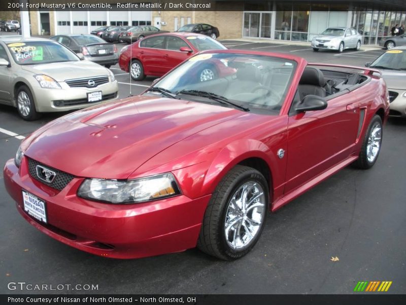 Redfire Metallic / Dark Charcoal 2004 Ford Mustang V6 Convertible