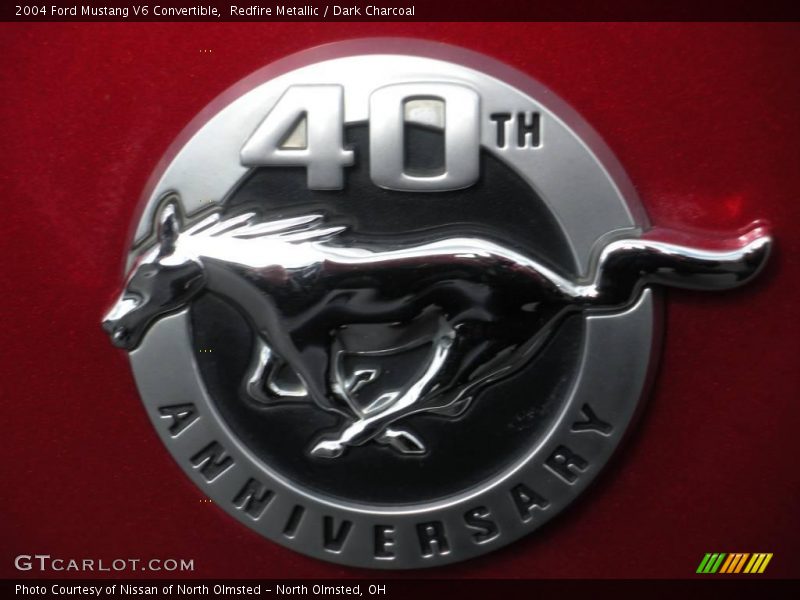 Redfire Metallic / Dark Charcoal 2004 Ford Mustang V6 Convertible
