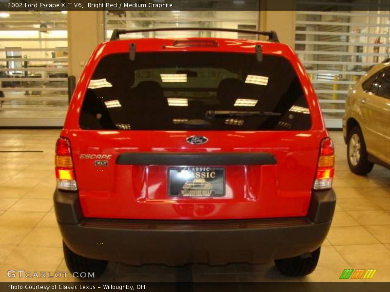 Bright Red / Medium Graphite 2002 Ford Escape XLT V6