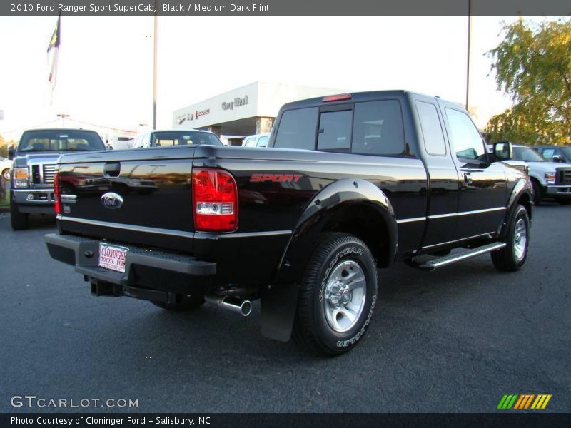 Black / Medium Dark Flint 2010 Ford Ranger Sport SuperCab