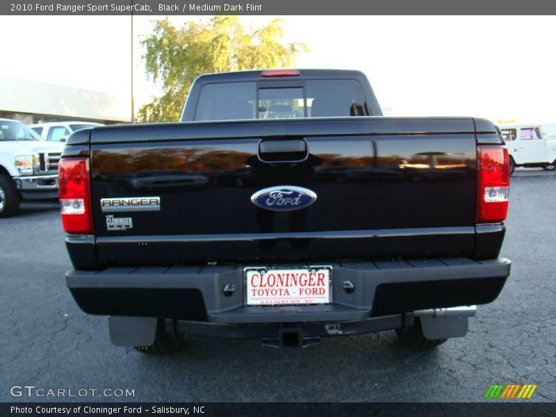 Black / Medium Dark Flint 2010 Ford Ranger Sport SuperCab