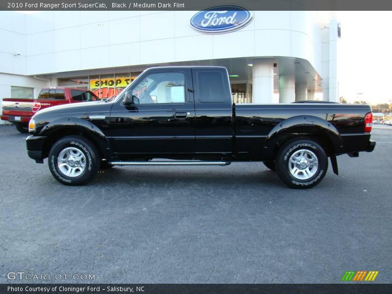 Black / Medium Dark Flint 2010 Ford Ranger Sport SuperCab