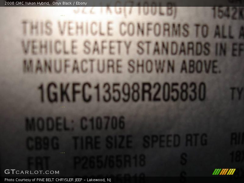 Onyx Black / Ebony 2008 GMC Yukon Hybrid