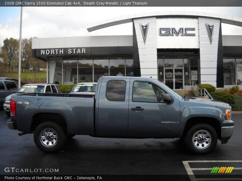 Stealth Gray Metallic / Light Titanium 2008 GMC Sierra 1500 Extended Cab 4x4