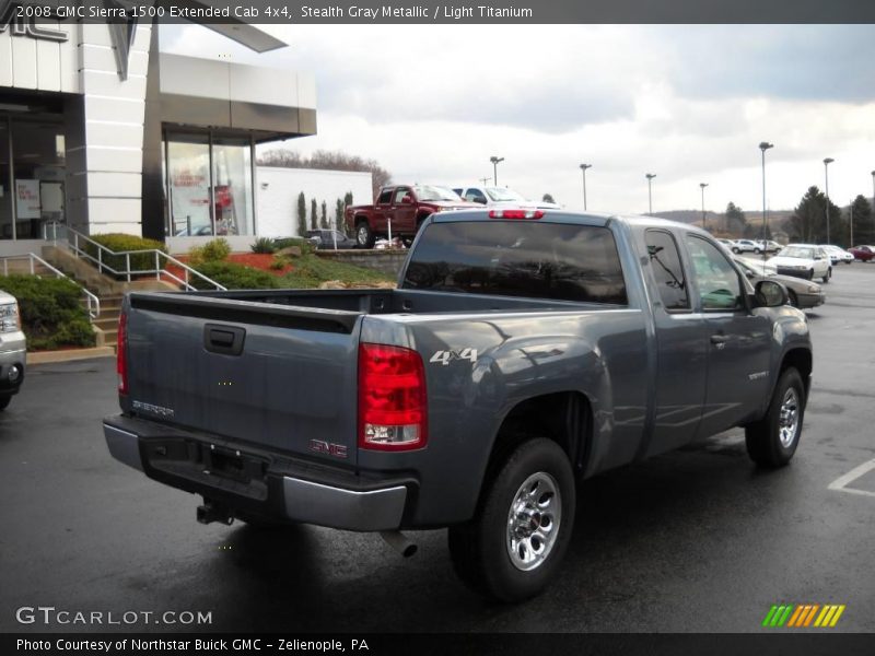 Stealth Gray Metallic / Light Titanium 2008 GMC Sierra 1500 Extended Cab 4x4