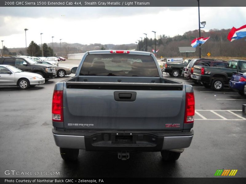 Stealth Gray Metallic / Light Titanium 2008 GMC Sierra 1500 Extended Cab 4x4