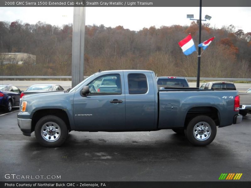 Stealth Gray Metallic / Light Titanium 2008 GMC Sierra 1500 Extended Cab 4x4