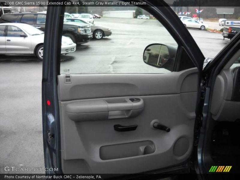 Stealth Gray Metallic / Light Titanium 2008 GMC Sierra 1500 Extended Cab 4x4