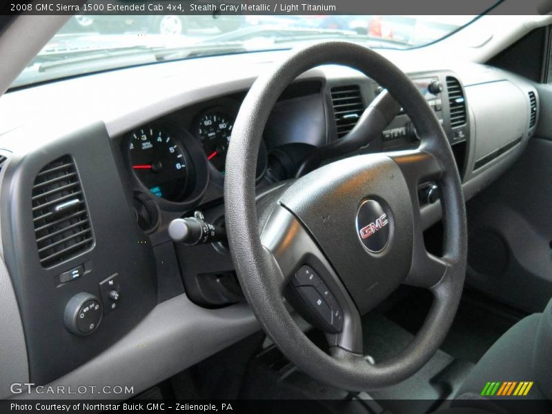 Stealth Gray Metallic / Light Titanium 2008 GMC Sierra 1500 Extended Cab 4x4