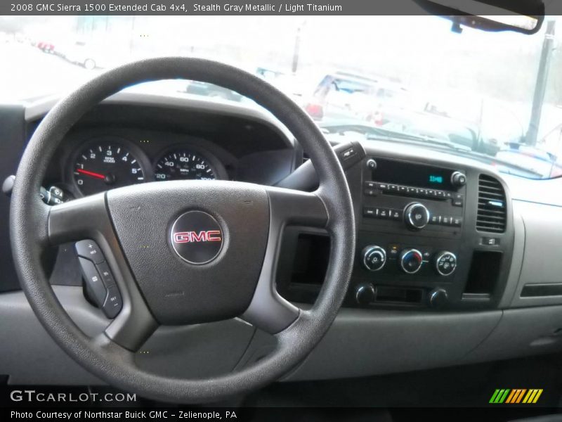 Stealth Gray Metallic / Light Titanium 2008 GMC Sierra 1500 Extended Cab 4x4