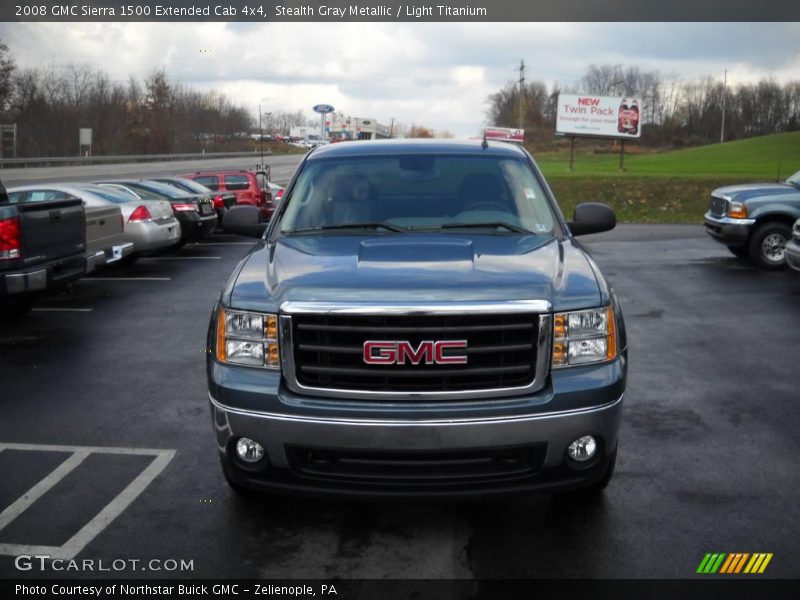 Stealth Gray Metallic / Light Titanium 2008 GMC Sierra 1500 Extended Cab 4x4