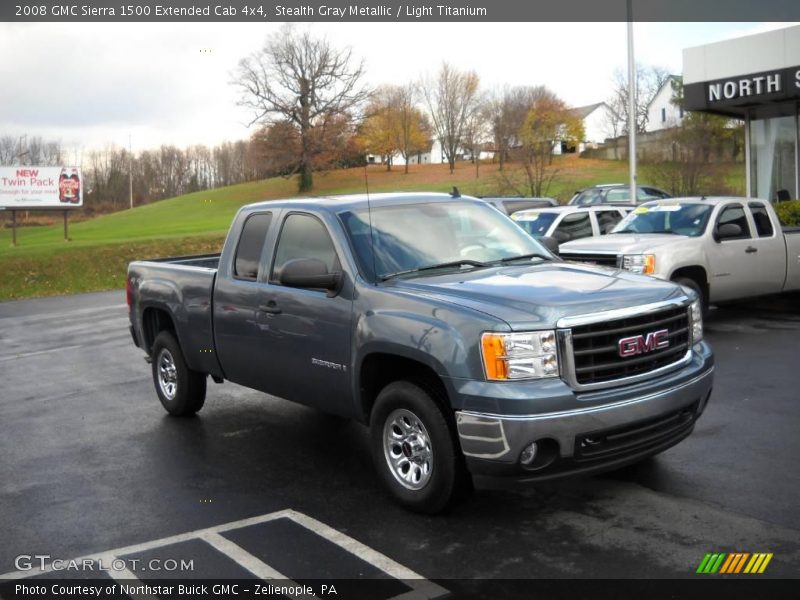 Stealth Gray Metallic / Light Titanium 2008 GMC Sierra 1500 Extended Cab 4x4