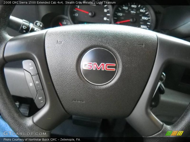 Stealth Gray Metallic / Light Titanium 2008 GMC Sierra 1500 Extended Cab 4x4