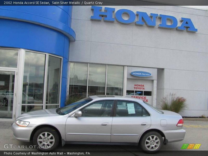 Satin Silver Metallic / Quartz Gray 2002 Honda Accord SE Sedan