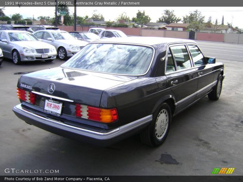 Anthracite Gray Metallic / Parchment 1991 Mercedes-Benz S Class 560 SEL