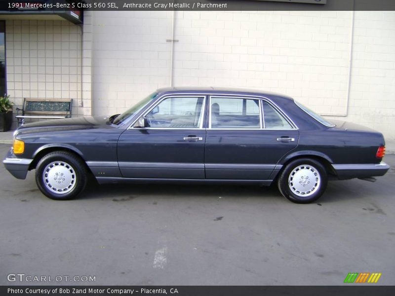 Anthracite Gray Metallic / Parchment 1991 Mercedes-Benz S Class 560 SEL