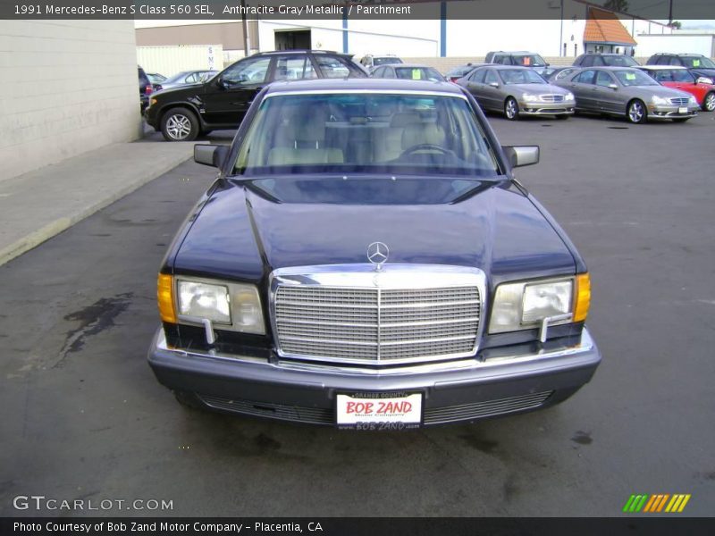 Anthracite Gray Metallic / Parchment 1991 Mercedes-Benz S Class 560 SEL