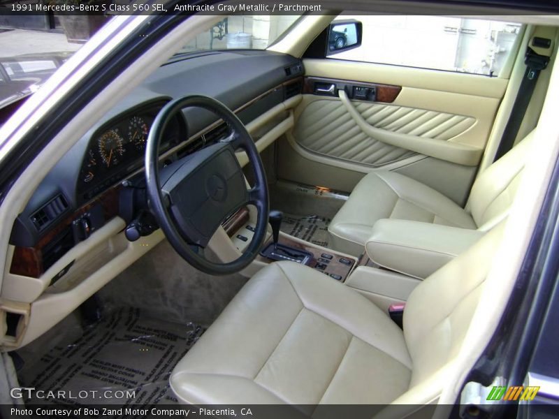 Anthracite Gray Metallic / Parchment 1991 Mercedes-Benz S Class 560 SEL