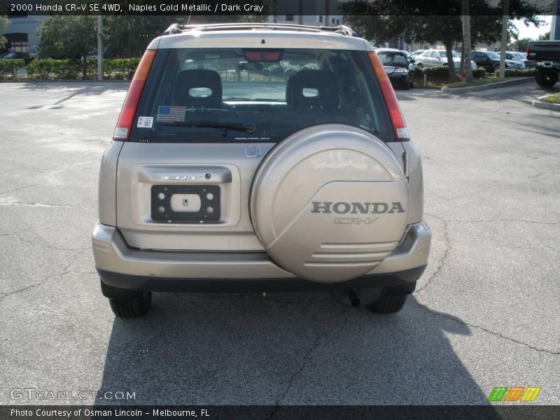 Naples Gold Metallic / Dark Gray 2000 Honda CR-V SE 4WD