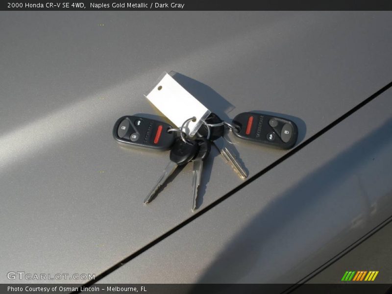 Naples Gold Metallic / Dark Gray 2000 Honda CR-V SE 4WD
