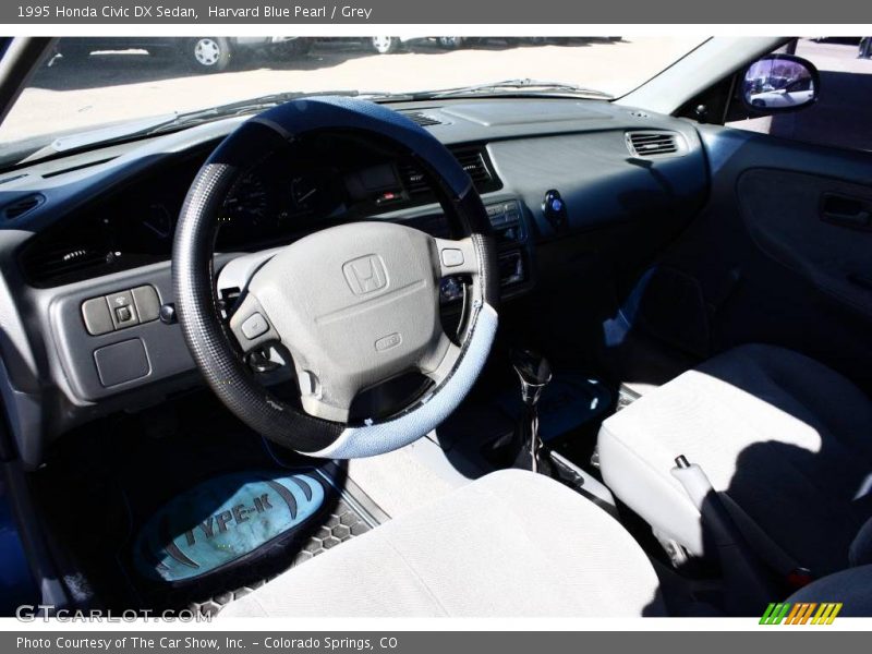 Harvard Blue Pearl / Grey 1995 Honda Civic DX Sedan