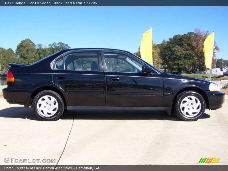 Black Pearl Metallic / Gray 1997 Honda Civic EX Sedan