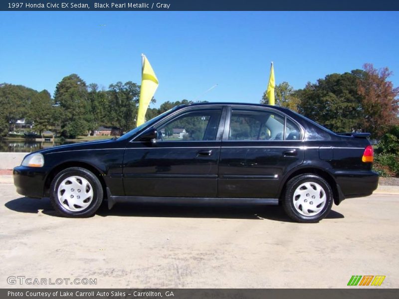 Black Pearl Metallic / Gray 1997 Honda Civic EX Sedan
