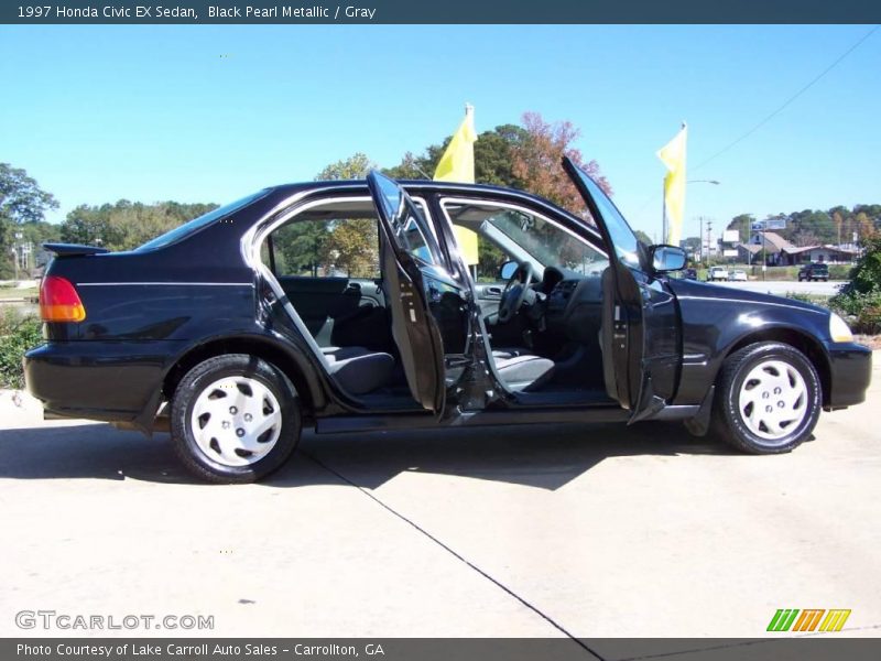 Black Pearl Metallic / Gray 1997 Honda Civic EX Sedan
