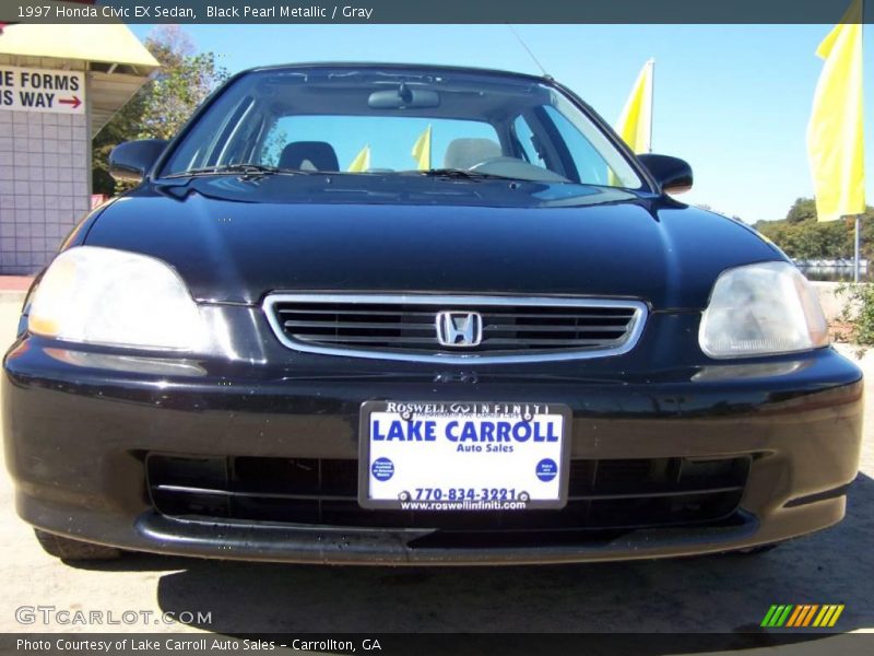 Black Pearl Metallic / Gray 1997 Honda Civic EX Sedan
