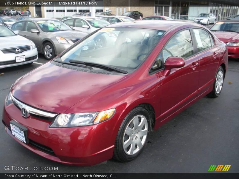 Tango Red Pearl / Ivory 2006 Honda Civic LX Sedan