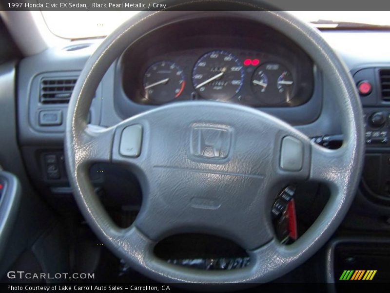 Black Pearl Metallic / Gray 1997 Honda Civic EX Sedan