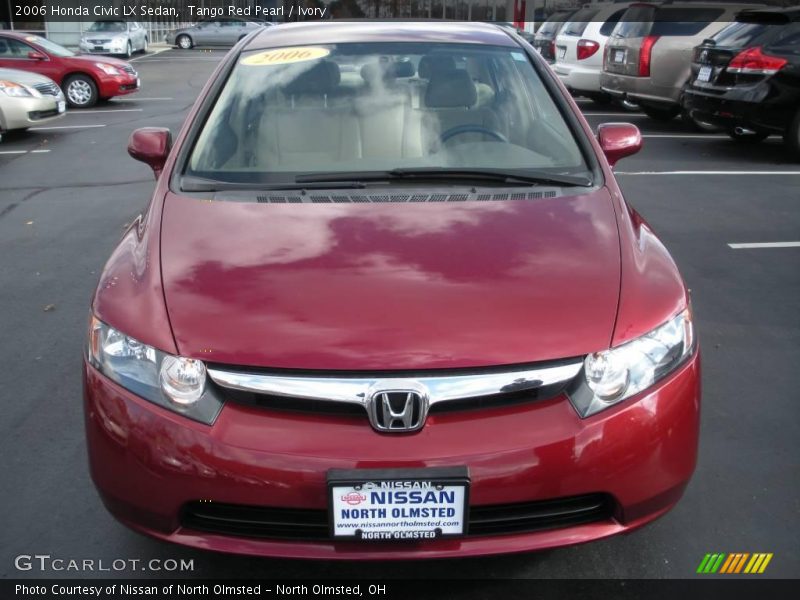 Tango Red Pearl / Ivory 2006 Honda Civic LX Sedan