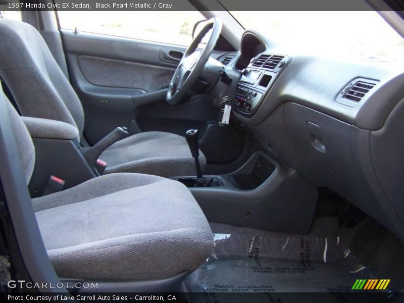 Black Pearl Metallic / Gray 1997 Honda Civic EX Sedan