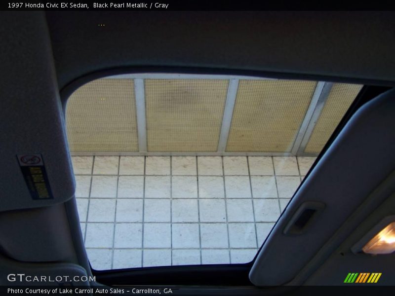 Black Pearl Metallic / Gray 1997 Honda Civic EX Sedan
