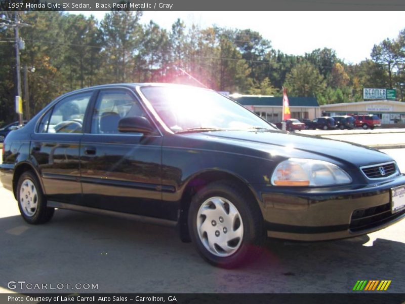 Black Pearl Metallic / Gray 1997 Honda Civic EX Sedan
