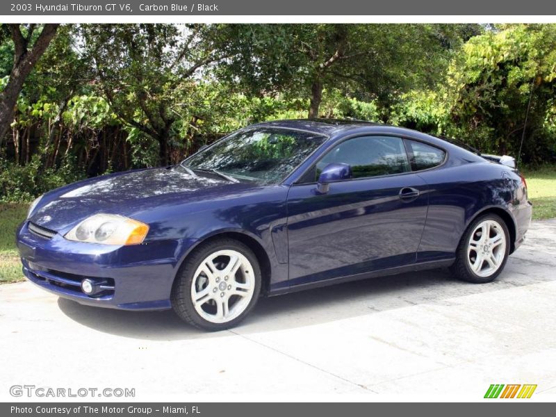 Carbon Blue / Black 2003 Hyundai Tiburon GT V6