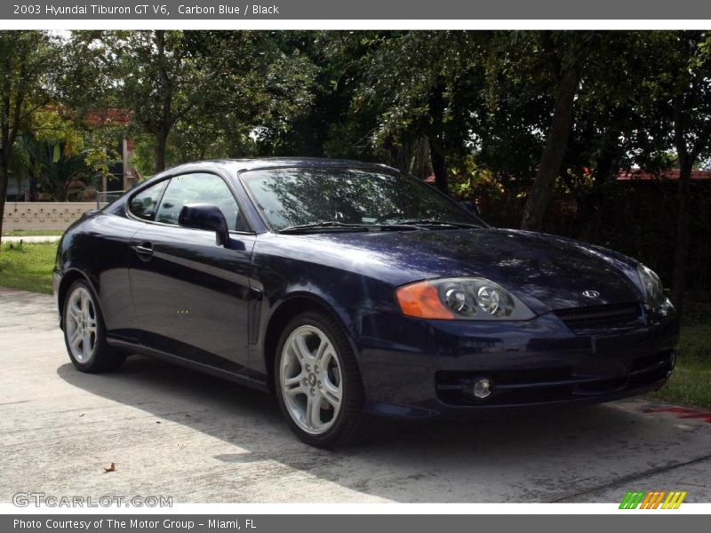 Carbon Blue / Black 2003 Hyundai Tiburon GT V6