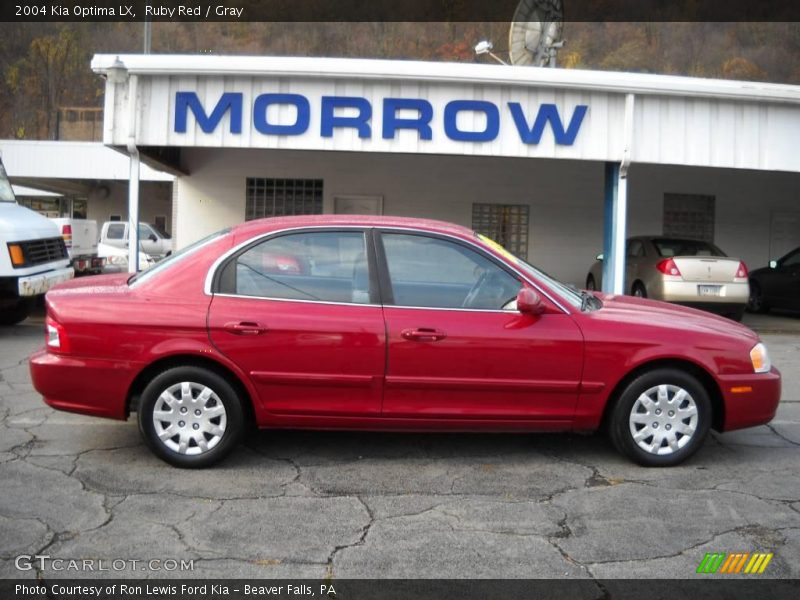 Ruby Red / Gray 2004 Kia Optima LX