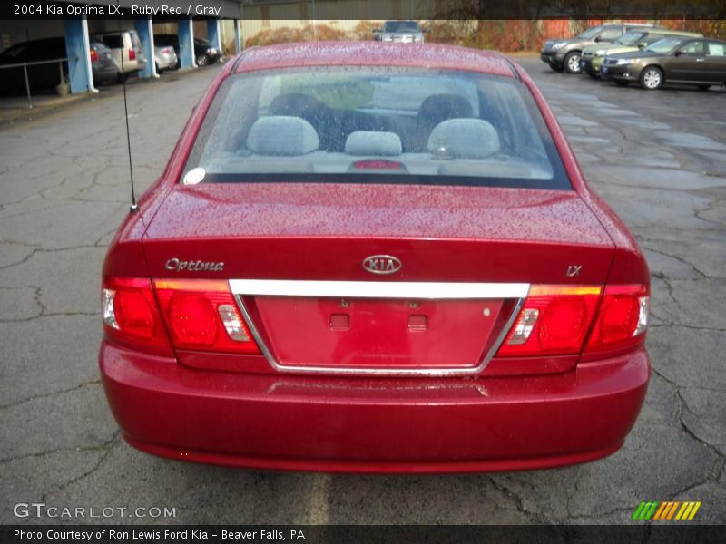 Ruby Red / Gray 2004 Kia Optima LX