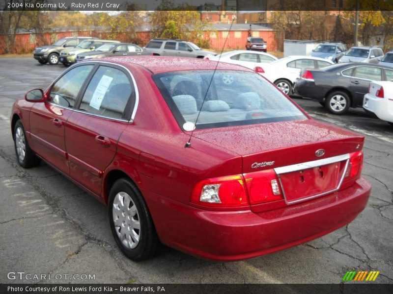 Ruby Red / Gray 2004 Kia Optima LX